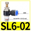 Fitting Regulator (ฟิตติ้ง ปรับลม) SL6-02 1/4 6mm 2หุน